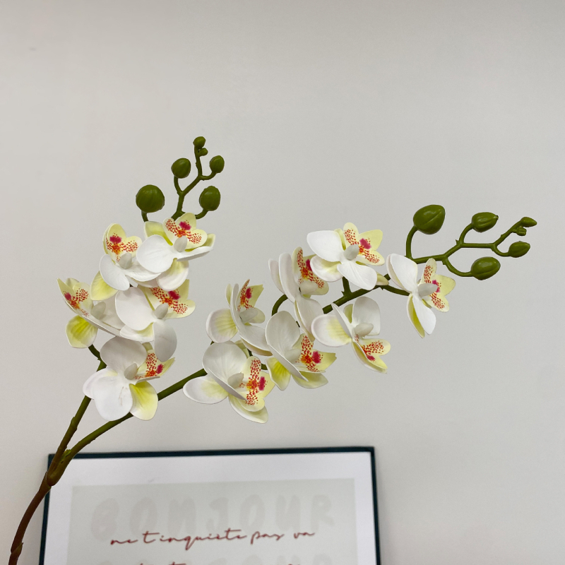 Mini umjetni Phalaenopsis cvijet – realistična dekoracija za dnevni boravak, stol za kavu ili TV ormarić