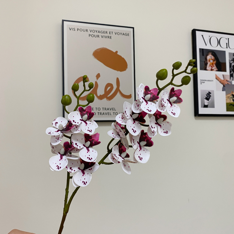 Mini umjetni Phalaenopsis cvijet – realistična dekoracija za dnevni boravak, stol za kavu ili TV ormarić