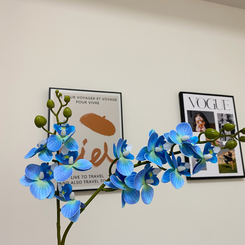 Mini umjetni Phalaenopsis cvijet – realistična dekoracija za dnevni boravak, stol za kavu ili TV ormarić