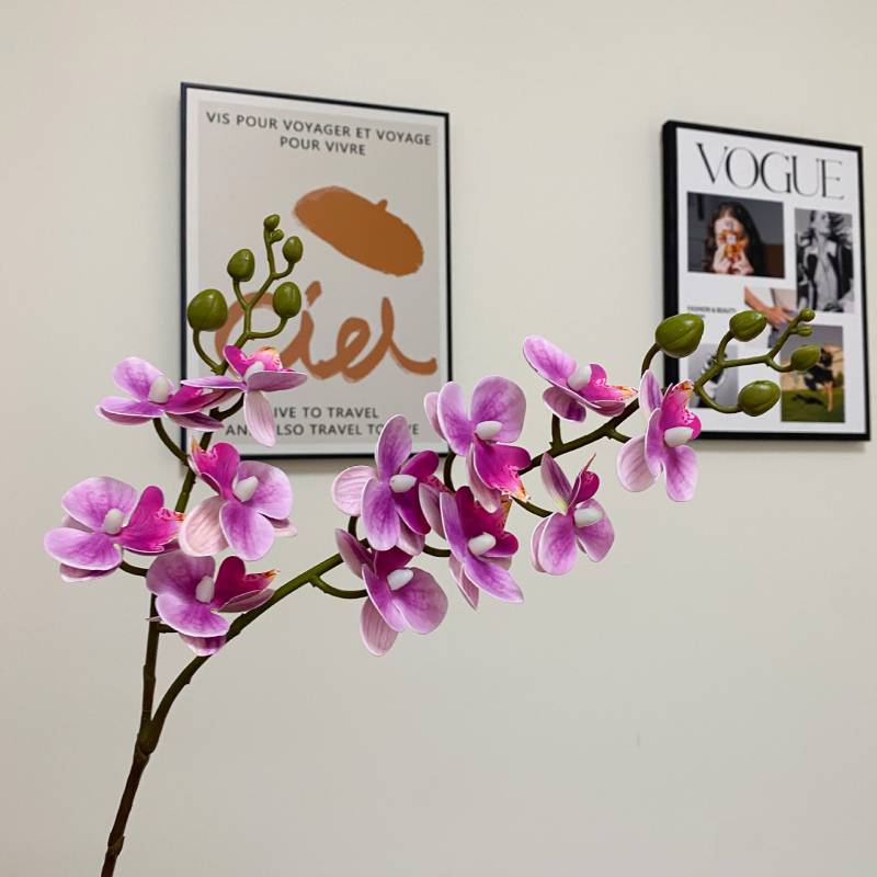 Mini umjetni Phalaenopsis cvijet – realistična dekoracija za dnevni boravak, stol za kavu ili TV ormarić