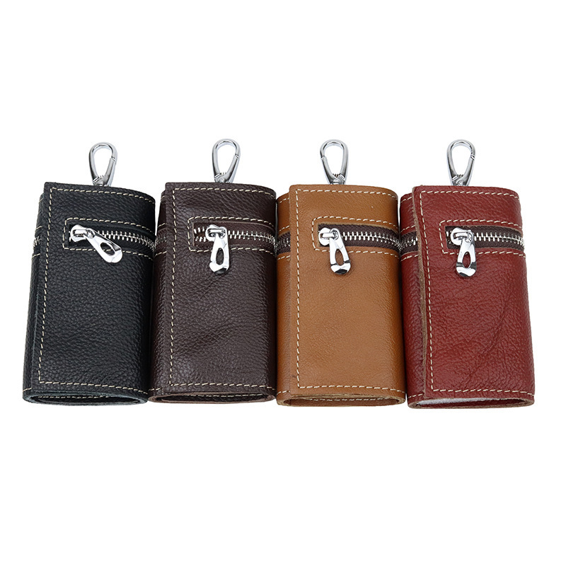 Kljucna torbica od prave kože sa zatvaračem, koža prve klase, multifunkcionalni novčanik i torbica za sitne novčiće, unisex