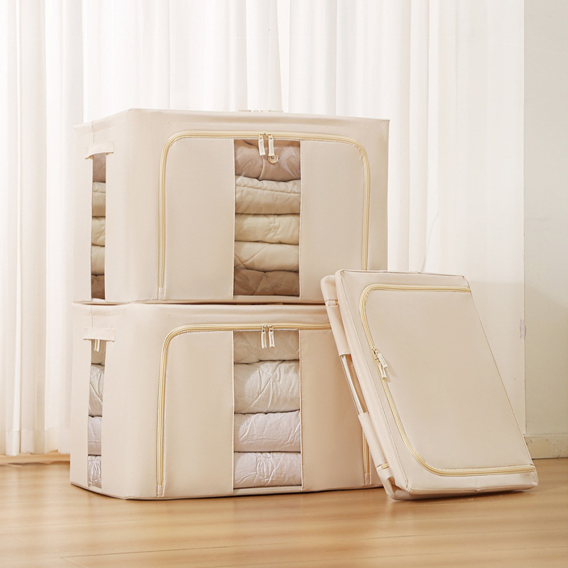 Kutija za pohranu od Oxford platna sa sklopivim čeličnim okvirom, periva tkanina, organizator ormara, 66 L, dimenzije 50×40×33 cm