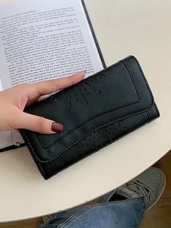 Ženski novčanik od PU kože, elegantan retro clutch, držač kartice i džep za novčiće