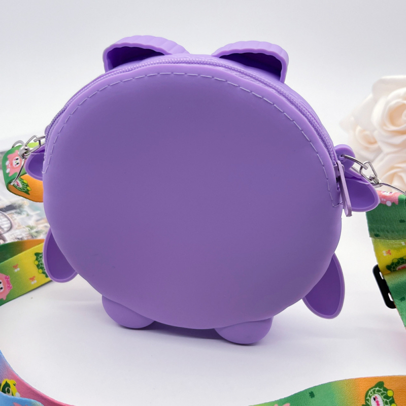Vodootporna silikonska crossbody torbica za djecu, slatki dizajn ovčice, mini novčanik za djevojčice