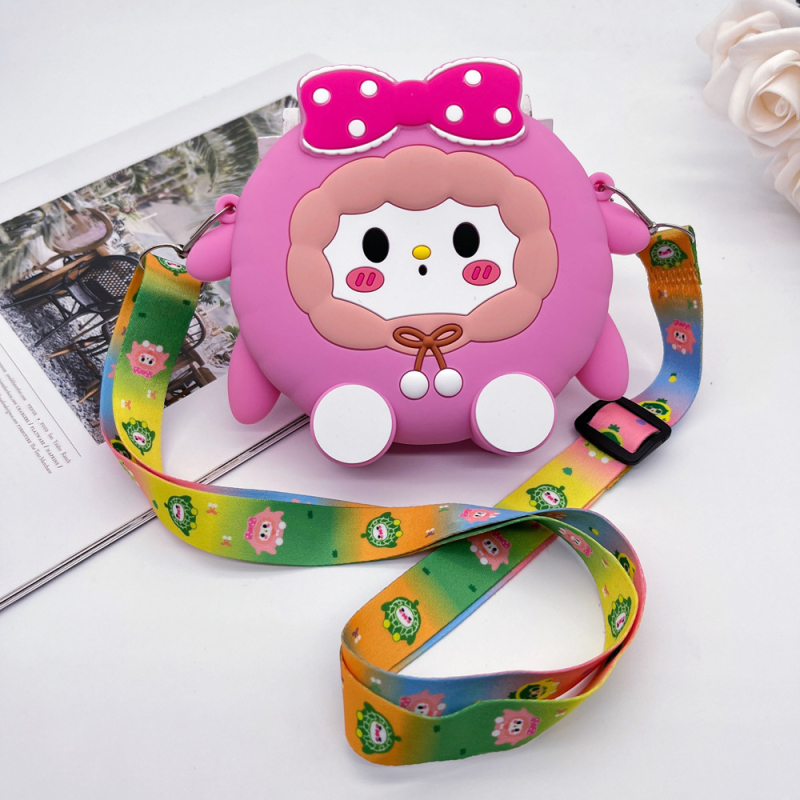 Vodootporna silikonska crossbody torbica za djecu, slatki dizajn ovčice, mini novčanik za djevojčice