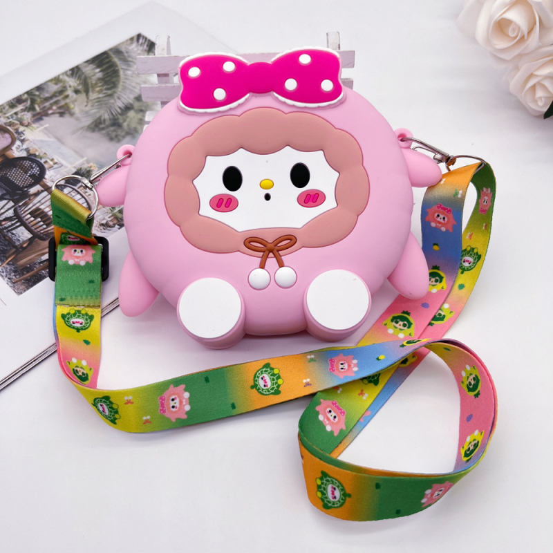 Vodootporna silikonska crossbody torbica za djecu, slatki dizajn ovčice, mini novčanik za djevojčice