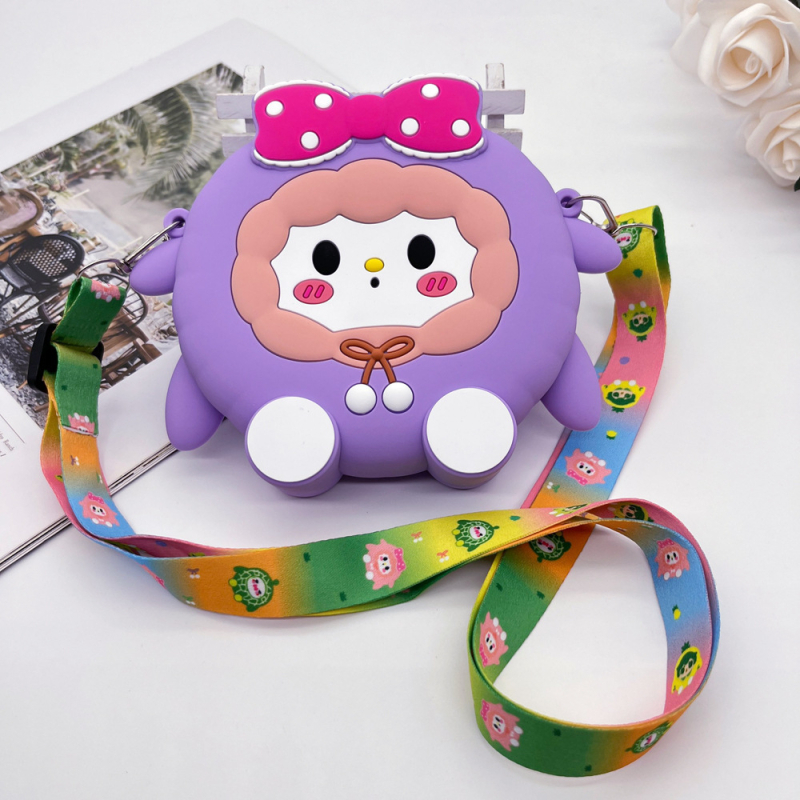 Vodootporna silikonska crossbody torbica za djecu, slatki dizajn ovčice, mini novčanik za djevojčice