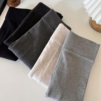 Női szürke japán stílusú leggings, vékony combkötött pamutból készült harisnya, meleg lábfejes zoknik