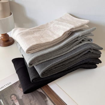 Női szürke japán stílusú leggings, vékony combkötött pamutból készült harisnya, meleg lábfejes zoknik