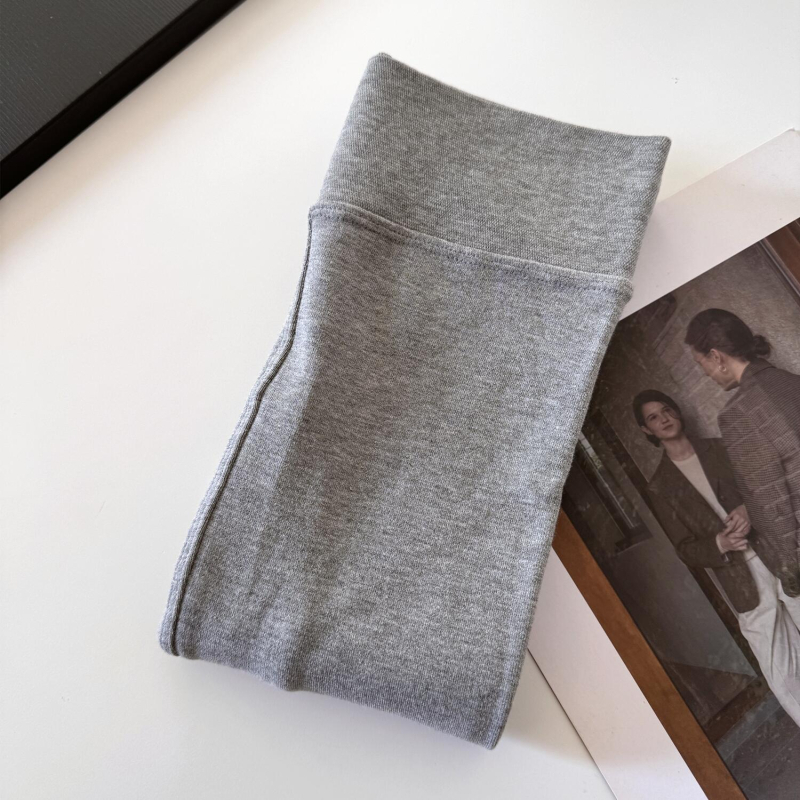 Női szürke japán stílusú leggings, vékony combkötött pamutból készült harisnya, meleg lábfejes zoknik
