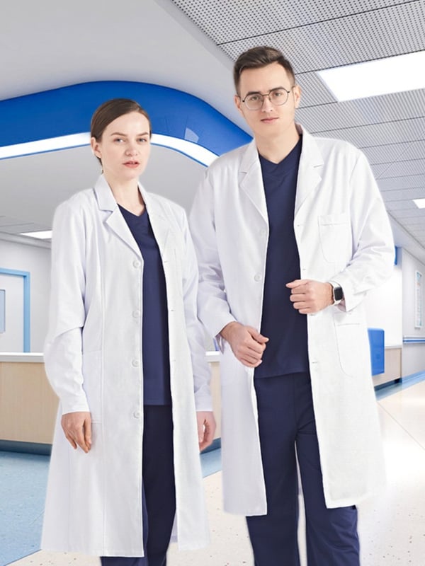Nightingale bijeli kratki rukav medicinski mantil, lagana ljetna medicinska uniforma za muškarce i žene, bolnički laboratorijski mantil za medicinske sestre