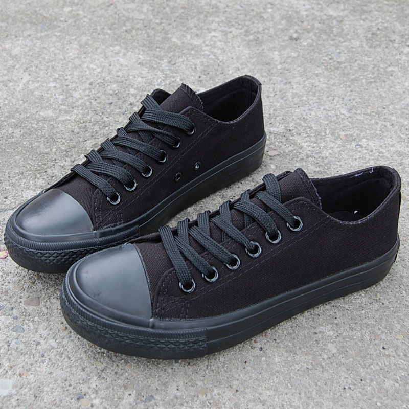 Férfi slip-on vászoncipő, mindennapi viselet, fekete