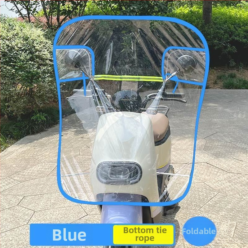 Rozšírené predné sklo pre elektrické bicykle a motocykle, priehľadný vetruodolný štít pre zimu