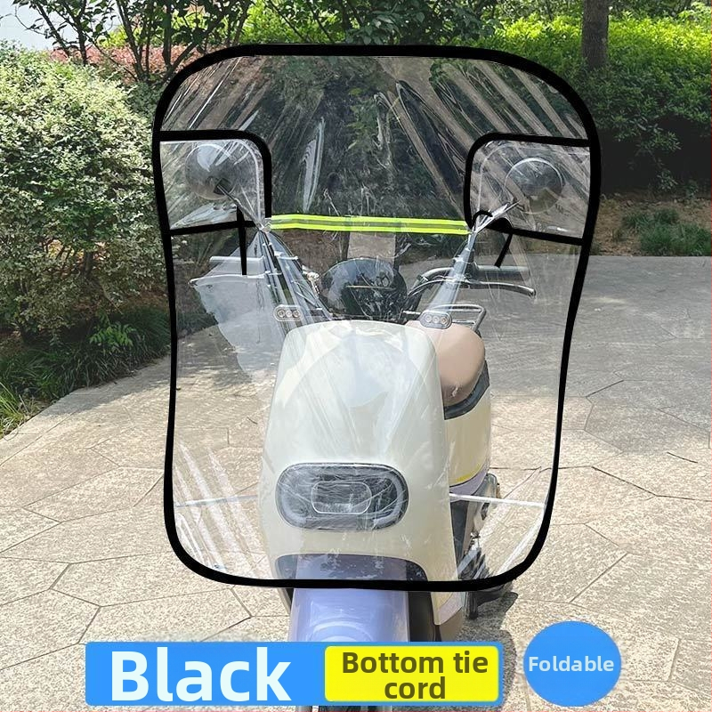 Rozšírené predné sklo pre elektrické bicykle a motocykle, priehľadný vetruodolný štít pre zimu