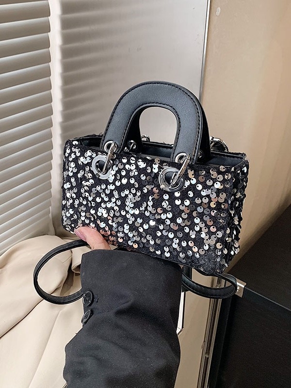 Mini torbica s paillettes u stilu Princeze Diane, lagana luksuzna večernja torba za ramena ili crossbody