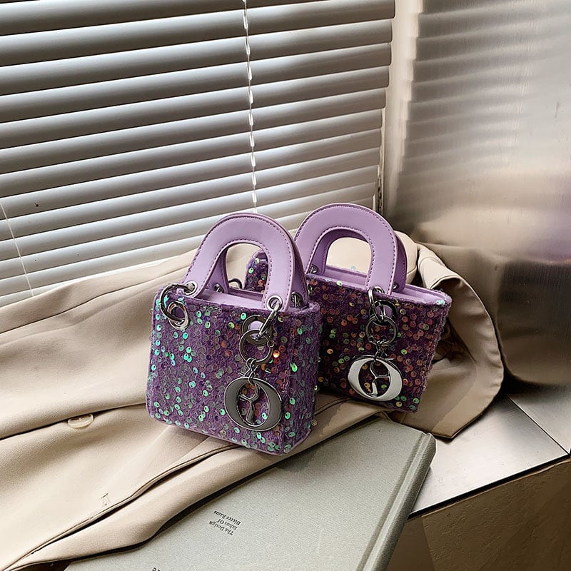 Mini torbica s paillettes u stilu Princeze Diane, lagana luksuzna večernja torba za ramena ili crossbody