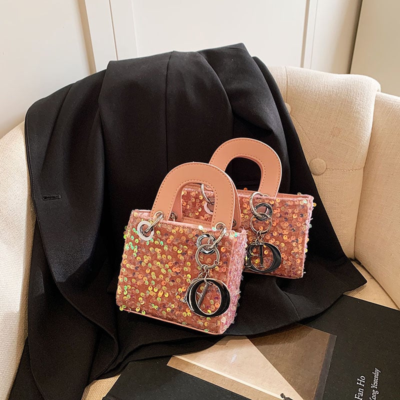 Mini torbica s paillettes u stilu Princeze Diane, lagana luksuzna večernja torba za ramena ili crossbody