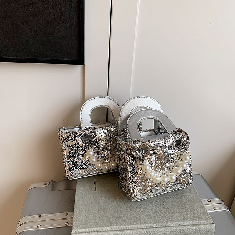 Mini torbica s paillettes u stilu Princeze Diane, lagana luksuzna večernja torba za ramena ili crossbody