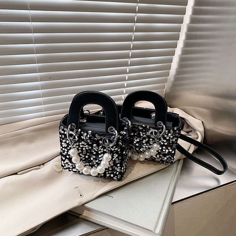 Mini torbica s paillettes u stilu Princeze Diane, lagana luksuzna večernja torba za ramena ili crossbody
