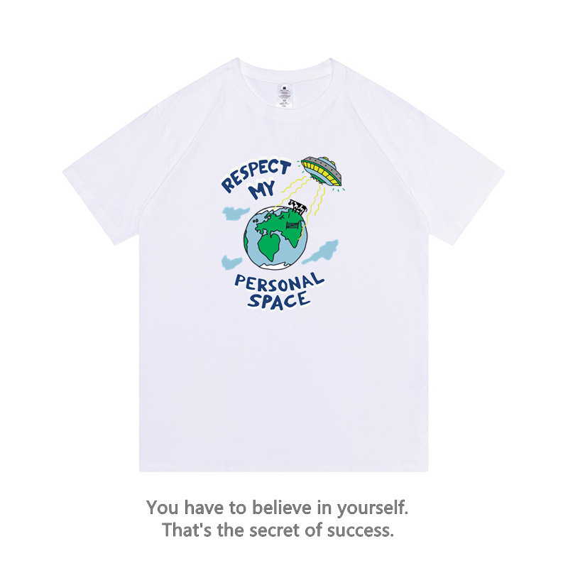 300 g súlyú férfi rövid ujjú póló 100% pamutból, amerikai stílus, minimalist design, nyári ruházat