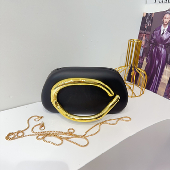 Geantă acrilică cu lanț metalic, nouă în 2025, geantă de seară, același stil — crossbody sau pentru umăr