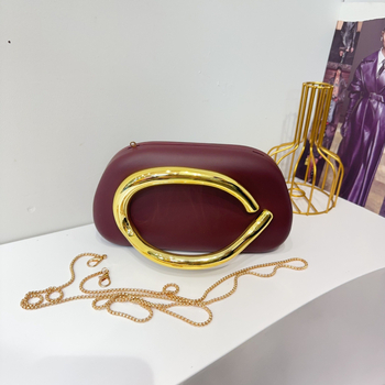 Geantă acrilică cu lanț metalic, nouă în 2025, geantă de seară, același stil — crossbody sau pentru umăr