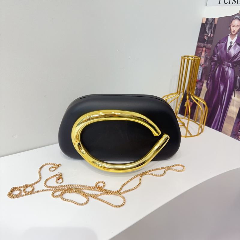 Geantă acrilică cu lanț metalic, nouă în 2025, geantă de seară, același stil — crossbody sau pentru umăr