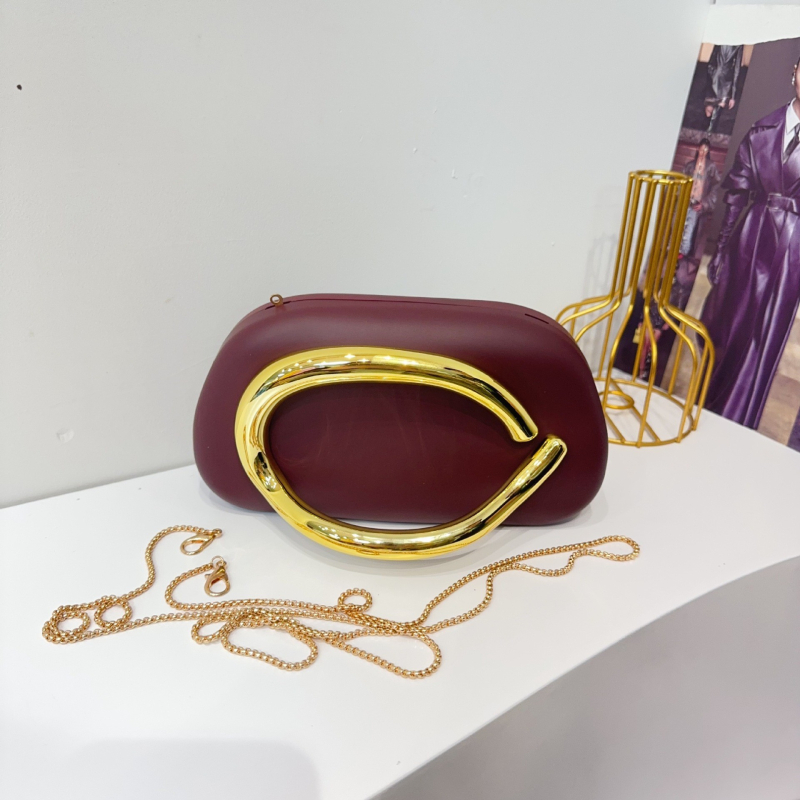 Geantă acrilică cu lanț metalic, nouă în 2025, geantă de seară, același stil — crossbody sau pentru umăr