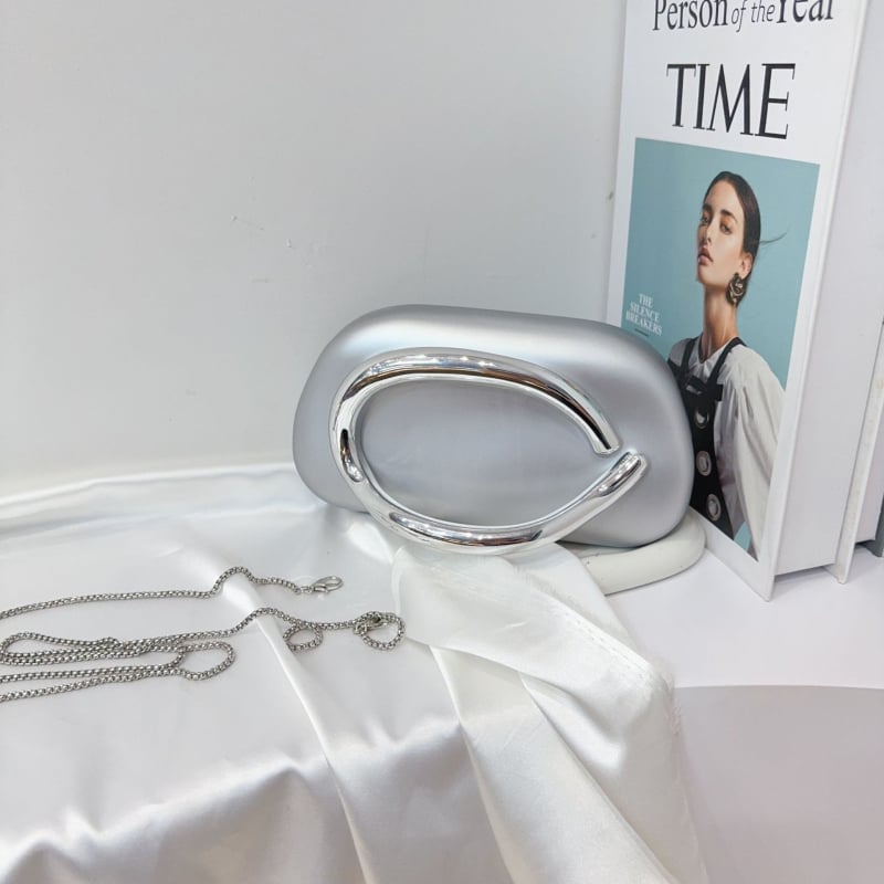 Geantă acrilică cu lanț metalic, nouă în 2025, geantă de seară, același stil — crossbody sau pentru umăr