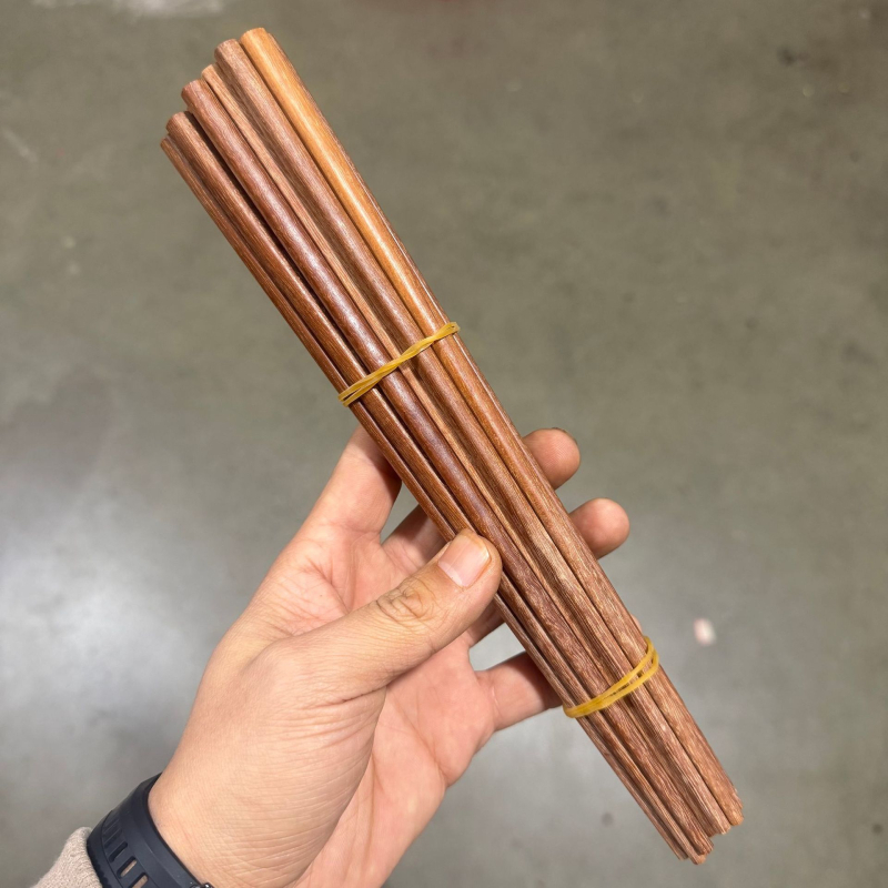 Ξύλινές κινεζικές chopsticks από ξύλο φτερού κοτόπουλου, χωρίς βαφή και κερί, από κόκκινο σανταλόξυλο, μασίφ ξύλο, για οικιακή χρήση, σετ 10 ζευγάρια