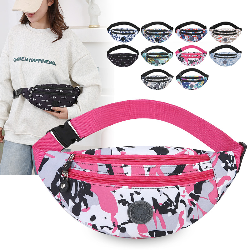 Új női kültéri sport deréktáska – könnyű, vízálló nylon crossbody táska