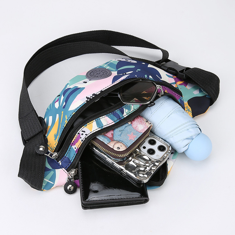 Új női kültéri sport deréktáska – könnyű, vízálló nylon crossbody táska