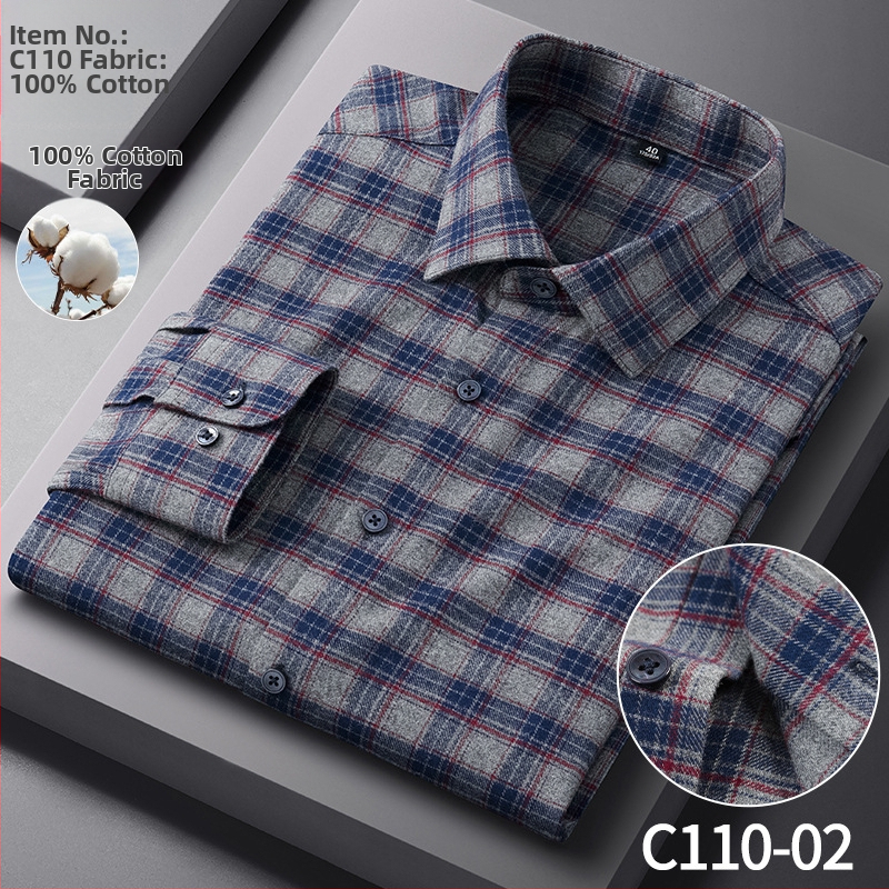 Férfi 100% pamut ing, hosszú ujjú, vasalásmentes, virágos mintával, slim fit, üzleti-kényelmes viselet tavaszra és őszre