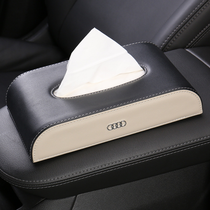 Kožna kutija za maramice za automobil, organizator uz naslon za ruku i ploču upravljača, univerzalne dimenzije 24×13×5 cm