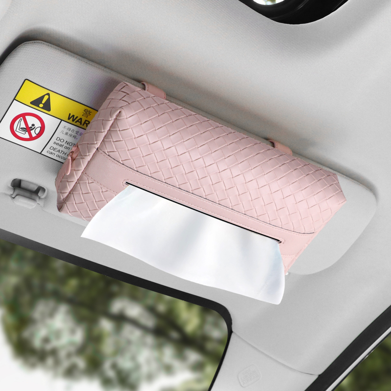 Kutija za maramice za automobil s tkanim uzorkom, za visi u unutrašnjosti automobila