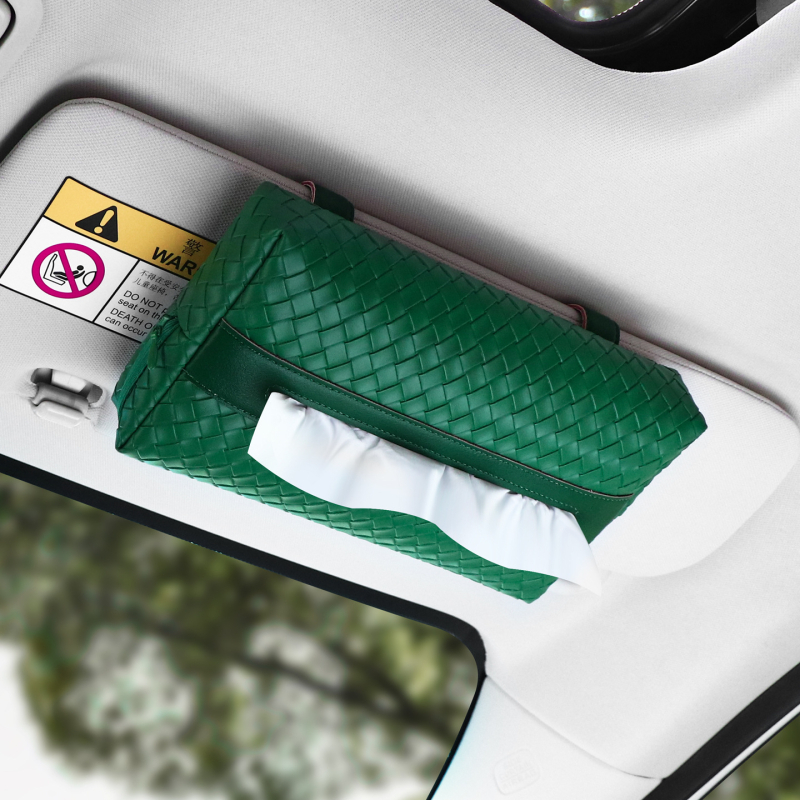 Kutija za maramice za automobil s tkanim uzorkom, za visi u unutrašnjosti automobila