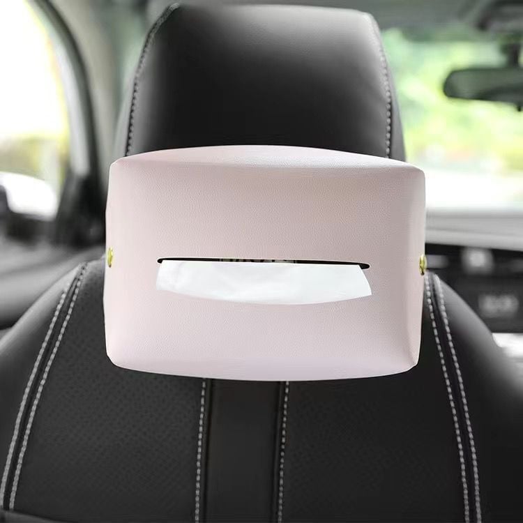 Kožna kutija za maramice za auto, visi unutarnji držač, kompatibilan s vizorom za sunce