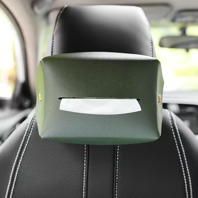 Kožna kutija za maramice za auto, visi unutarnji držač, kompatibilan s vizorom za sunce