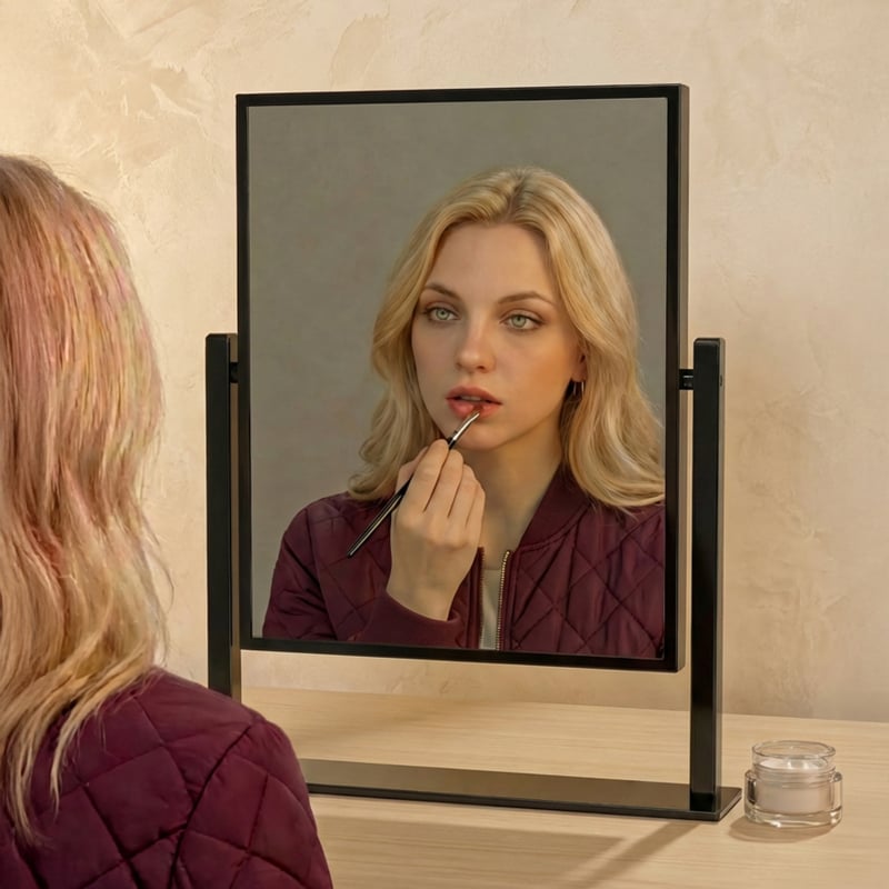 Hollywood-stílusú sminktükör testreszabható LED intelligens lámpával és kiegészítő világítással az asztali szépség-tükörhöz