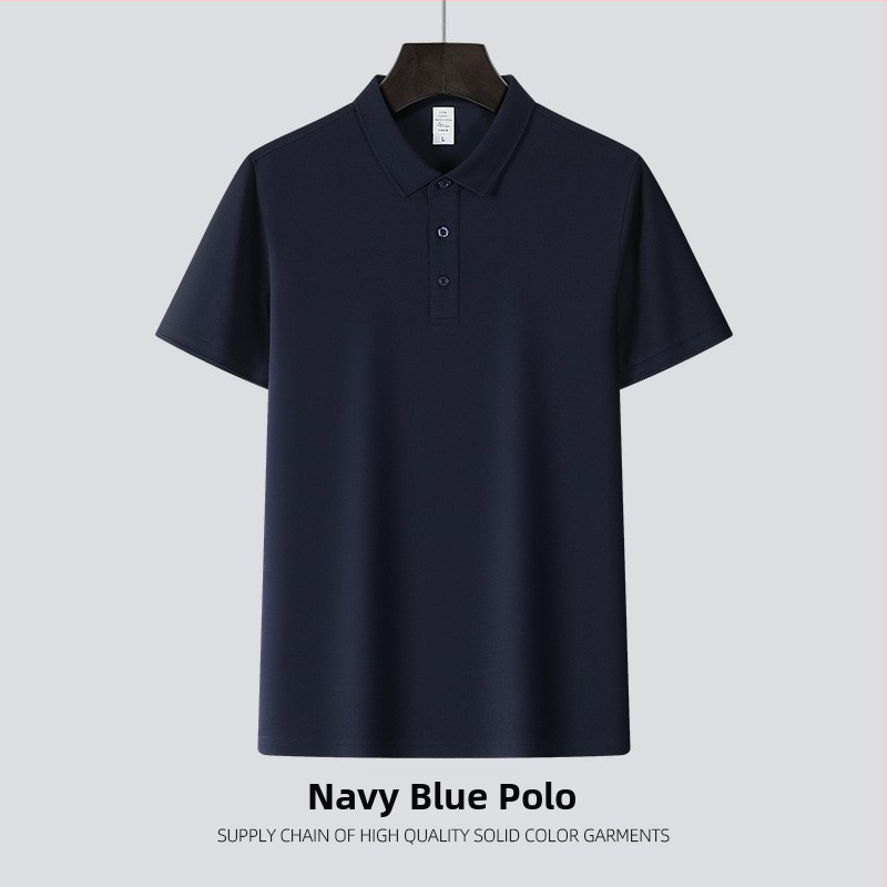 Prilagođena poslovna polo majica s izšivenim logom, prozračna pamučna piké tkanina, kratki rukav, antibakterijska, muški polo s ovratnikom
