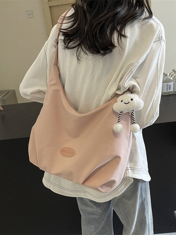 Ženska platnena torbica za rame, velika kapaciteta, casual stil, crossbody, proljeće 2026