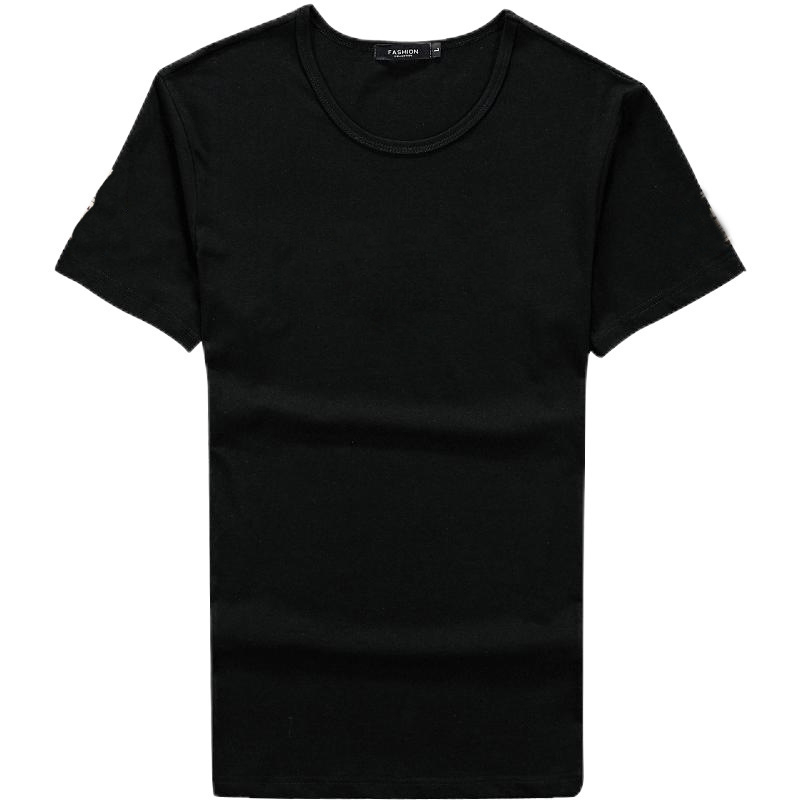 Tricou pentru bărbați cu mânecă scurtă, croială slim-fit, vară, din mătase de lapte, culoare uni, subțire, uscat rapid