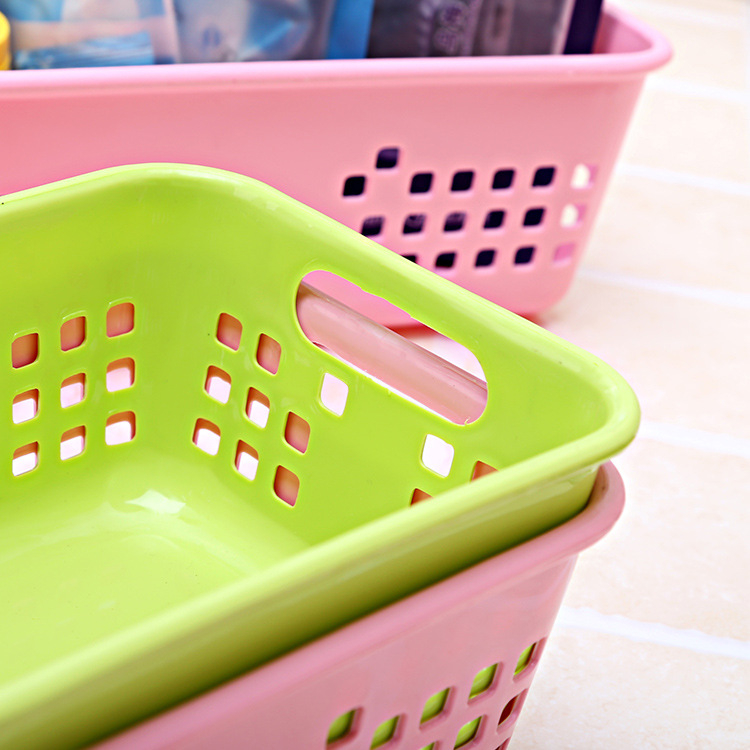 Mali plastični stolni koš za pohranu, europskog stila, plava boja, za daljinske upravljače