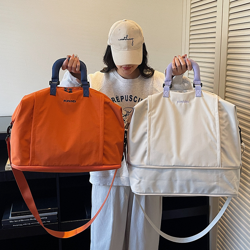 Putna torba velike kapacitete s proširivim dizajnom, lagana sportsko-putnična torba od Oxford platna, otporna na habanje, vodootporna, odjeljak za suhe i mokre stvari, unisex