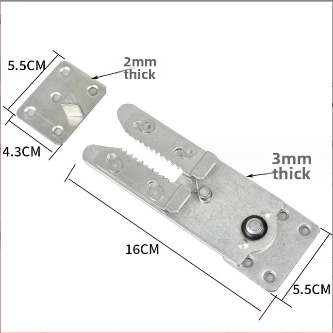 Šarka za sofu 220 mm s dvostrukim dizajnom i čeljusti aligatorovih usta, 160-dijelni odvojivi hardverski set za namještaj, model XYH-9001