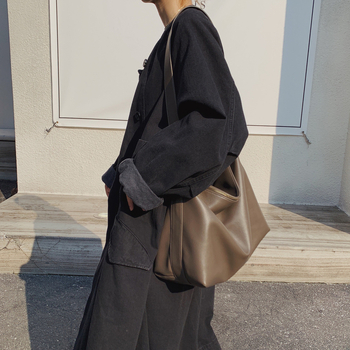 Ženska torbica za rame velike kapacitete, mekani minimalistički stil, crossbody torba za jesen i zimu