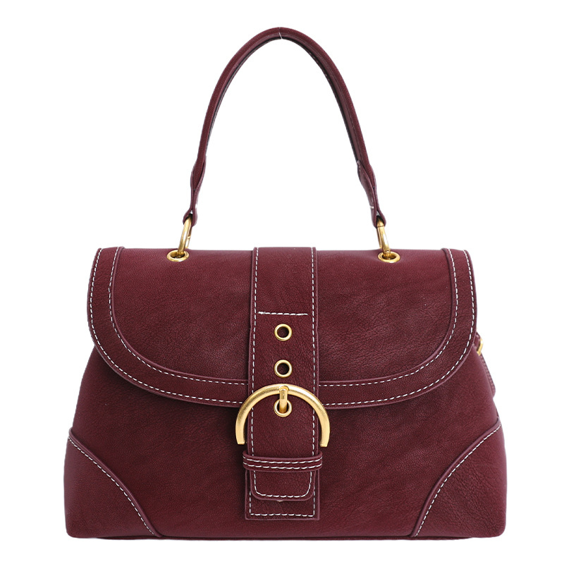 Ženska PU crossbody torba, srednje veličine, vodoravnog kvadratnog oblika, gradski minimalisticki stil, jesen/zima 2025