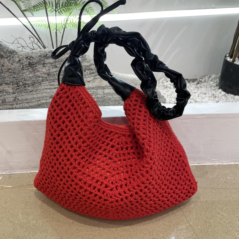 Ženska plažna torba od pletenog materijala u korejskom stilu, 2026 novi model, velika kapaciteta, torba za ramena