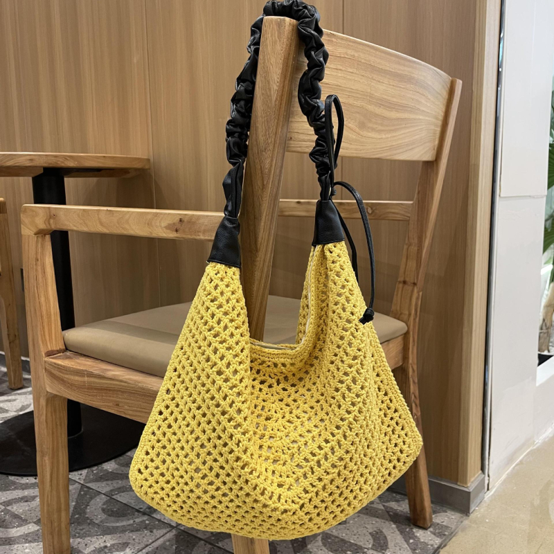 Ženska plažna torba od pletenog materijala u korejskom stilu, 2026 novi model, velika kapaciteta, torba za ramena