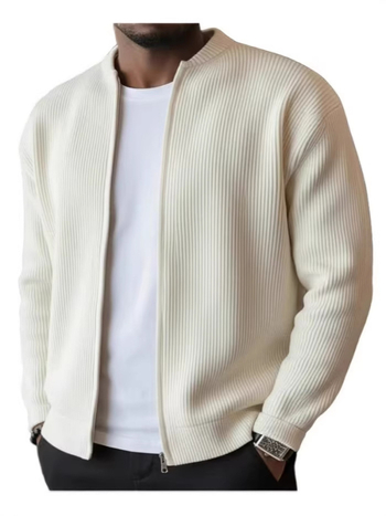 Corduroy férfi kabát, hosszú ujjú, egyszínű, álló gallér, minimalistikus casual külső ruházat tavaszra és őszre